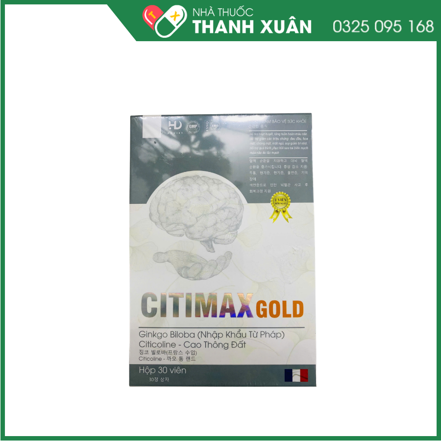 Citimax Gold hỗ trợ hoạt huyết, tăng cường tuần hoàn máu não, giảm các triệu chứng hoa mắt, chóng mặt, mất ngủ, suy giảm trí nhớ